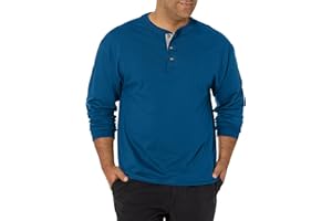 Hanes Men's T-Shirts, Men's BeefyT Henley Shirts, Men's Cotton Long Sleeve Shirts