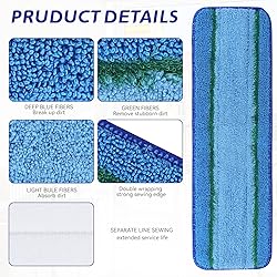 Upgraded Replacement Microfiber Mop Pads for