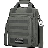 ZHIERNA Tactical Messenger Bag, Tactical Briefcase Laptop Bag Heavy Duty MOLLE Shoulder Pack Handbag for Men(Patch Included)