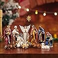 BESBLEE Nativity Sets for Christmas Indoor Set of 13 Pieces 3.9 Inches Tabletop Holidays Home Decor Classic Nativity Scene Resin Figurines Set Religious Decorations Collection Gifts fot All