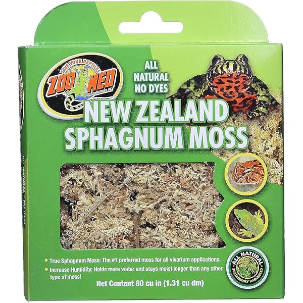 Begeterday 6.2oz Natural Sphagnum Moss for Reptiles,Ideal Humidity