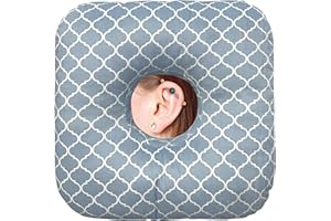 BVOKQUC Ear Piercing Pillow for Side Sleepers with Holes for Ear Pain Relief, Donut Pillow for Adults with Center Hole