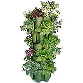 Greenstalk Patented Large 5 Tier Vertical Garden Planter with Patented Internal Watering System Great for Growing a Variety of Strawberries, Vegetables, Herbs, &amp; Flowers (Evergreen)