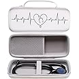 LTGEM Stethoscope Case for 3M Littmann Cardiology III,II,IV,3M Littmann Master Cardiology/MDF MDOne Stainless Steel Stethoscope Nurse Accessories and Medical Equipment (White Outer+Gray Inner)