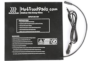 HOT FOOD PADS 12"x12" Food Delivery Heated Pad for Bag Car 12v. DC Pizza Warmer for Belleford, Herculean, Homevative, BlueVoy, Kibaga, NZ Home, Rubbermaid fits 23"x14"x15", and 17"x17" (14x14) (12"x12")