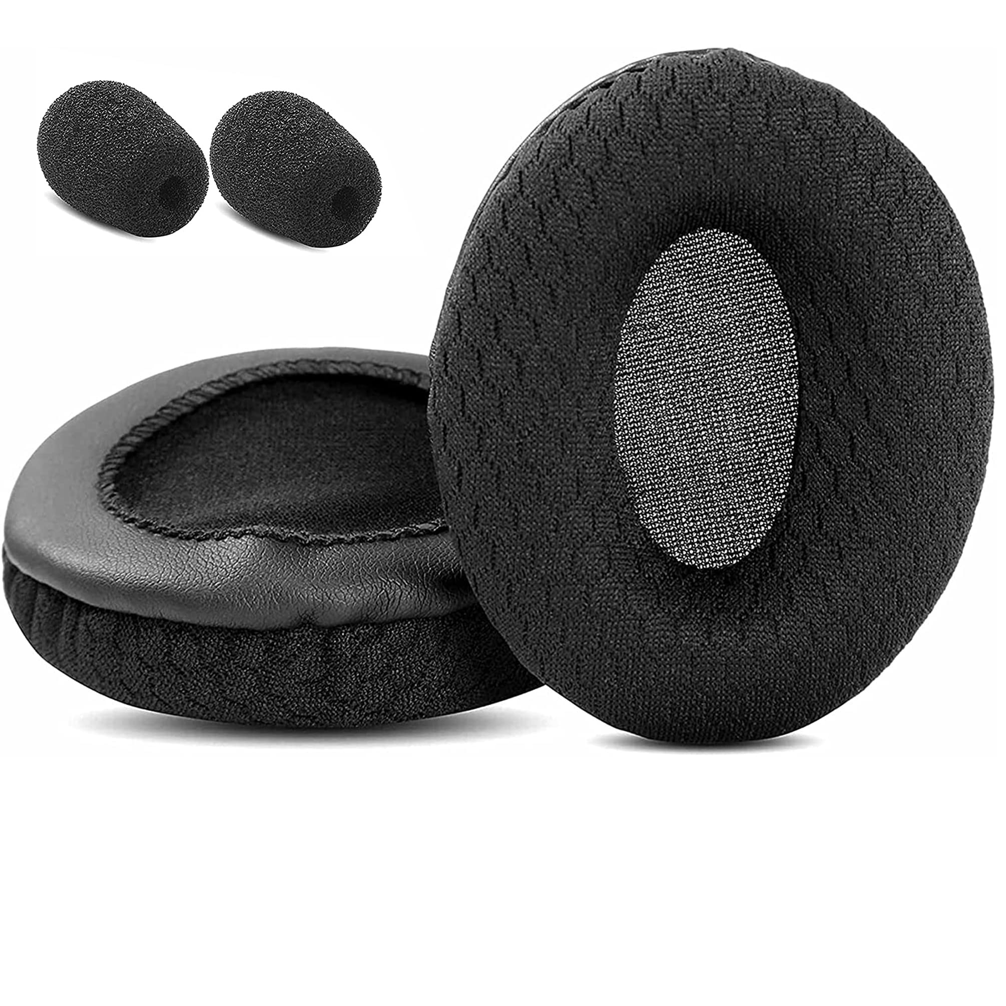 DowiTech PC8.2 Breathable Earpads Replacement Cushion Headphone Ear Pads Compatible with Sennheiser PC8.2, PC5.2, PC3.2 Chat Headsets - Black, Fabric, Memory Foam