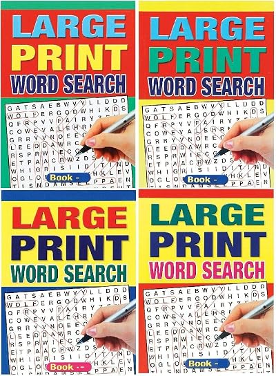 WF Graham Set of 4 Large Print Word Search Books A5 74 Pages Each