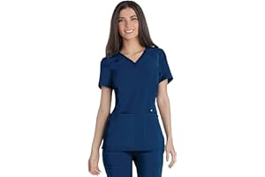 Cherokee Women's Medical Scrub Top Iflex V-Neck Knit Panel Top - CK605