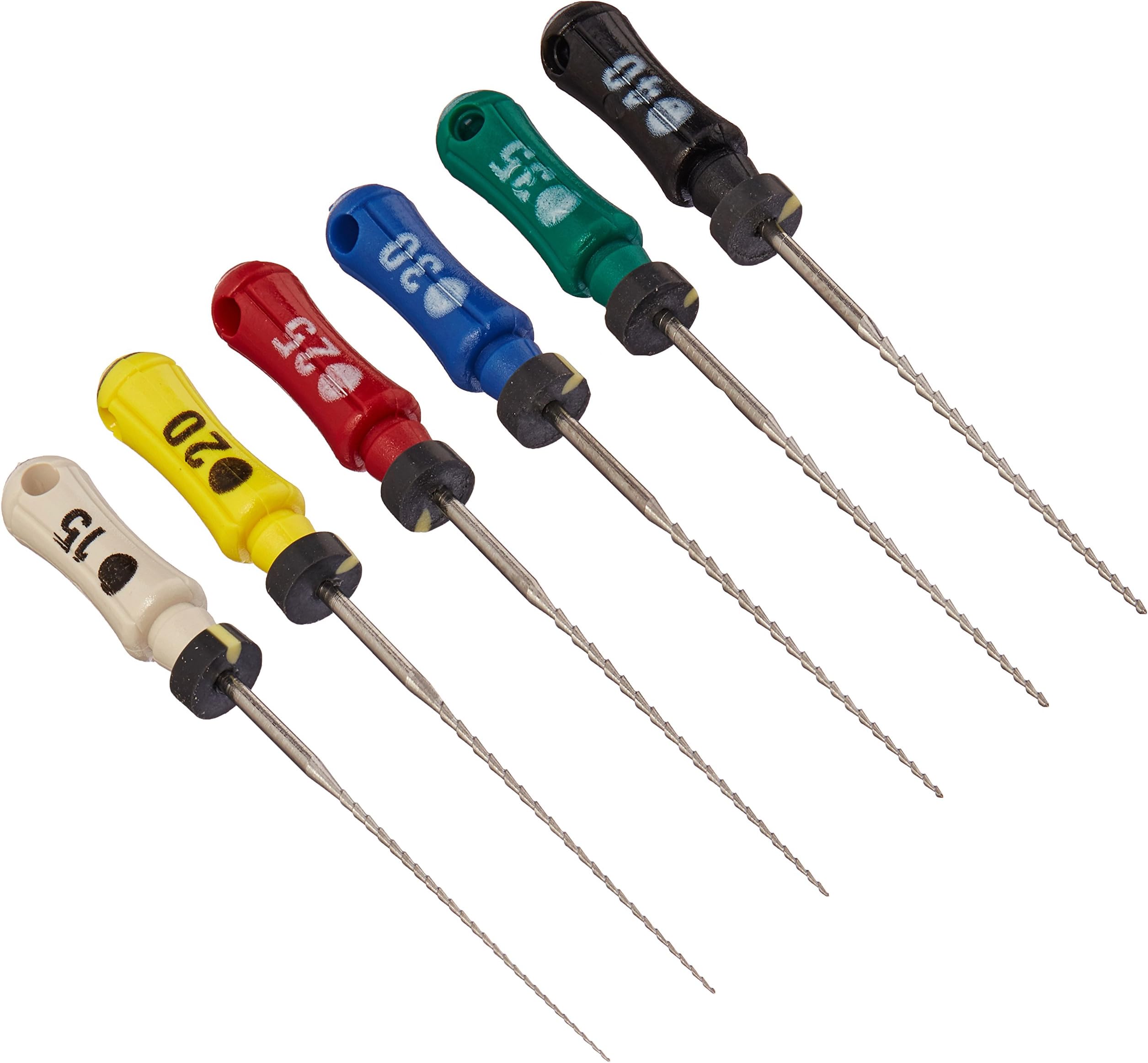 DENTSPLY 671249 Hedstrom File, 15-40, Assorted (Pack of 6)