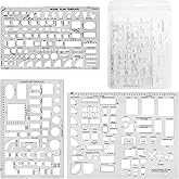 Sooez Architectural Templates, House Plan Templat, Interior Design Template | Furniture Template, Drawing Template Kit, Drafting Tools Supplies, Architecture Kit,3 Set
