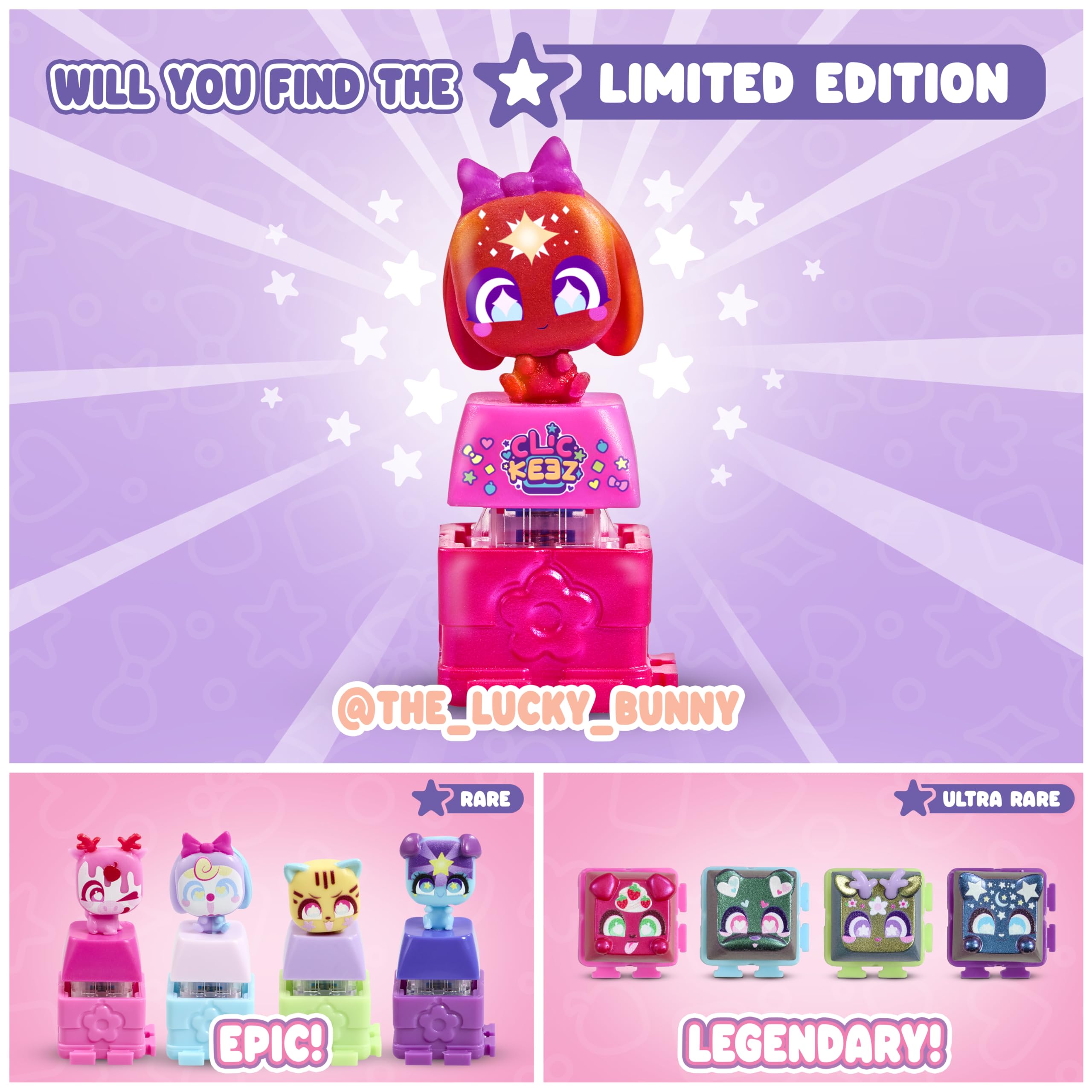 Keyboard Mega Pack - The Ultimate Starter Set | Includes Storage Keyboard & 15 with Exclusive Mega Pack Characters | Clickable Collectibles | Ages 6+