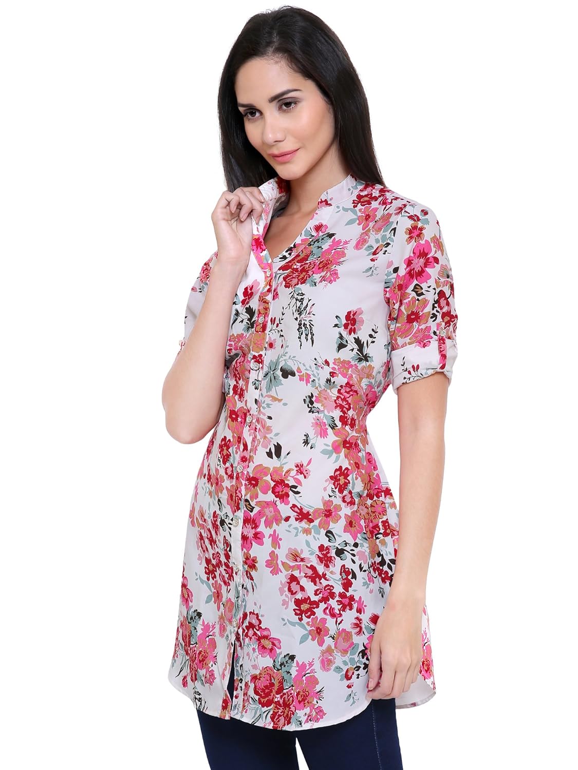 2day women crepe top multicolor (pack of 1)