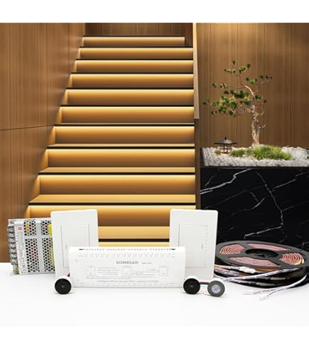 KOMIGAN Motion Sensor with Daylight Sensor LED Stair Light Kit KMG