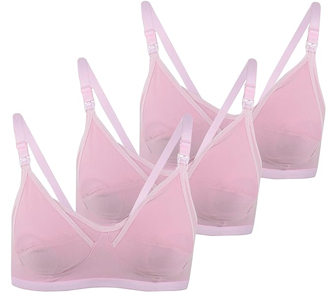 Women's Full Cup Nursing Bra (Pack of 3) (Po3-BR0014_Pink_38)