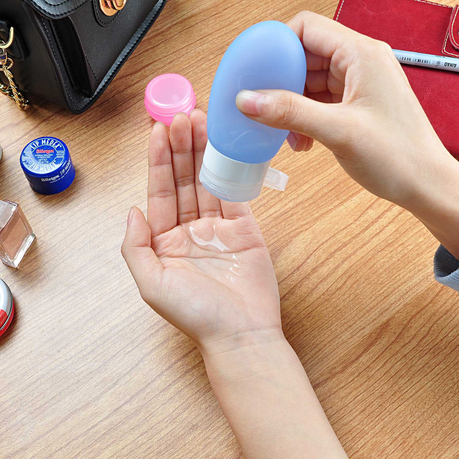 Oursunshine Travel Bottles, Leakproof Silicone Refillable Travel Containers, Squeezable Travel Tube Sets Cosmetic Toiletry Containers for Shampoo Lotion Soap (3oz or 2oz) : Beauty