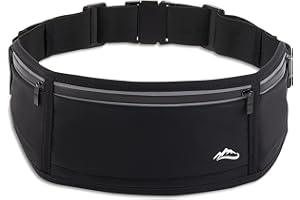 VODOZAVA Running Belt, Belt Bag for Women, Phone Holder for Running, Reflective Belt Pouch for Running,Workout Hiking Waist Bag Adjustiable Waist Sizes(19"-55")