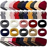 Chicingyou 40 Pcs Winter Beanie Hat Scarf Gloves Set Earmuffs Warmer Neck Bulk Fleece Lining Touch for Women Men Adult Gift