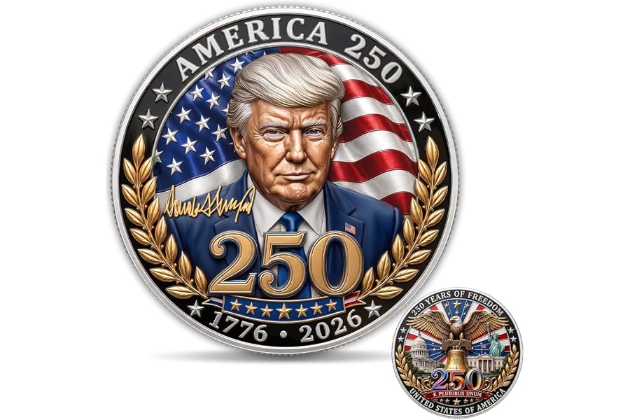 Gift Idea: Donald Trump America 250 Challenge Coin Keepsake
