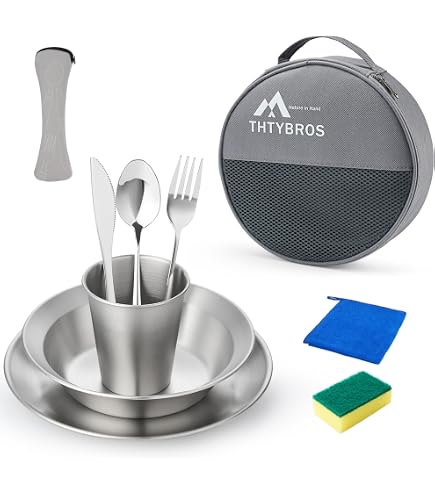 Amazon.com: Coleman 24-Piece Enamel Dinnerware Set for Outdoor