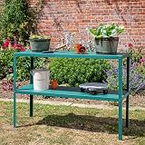 Lacewing 118cm 2 Tier Greenhouse Staging Potting Bench Tool Storage Rack view 2