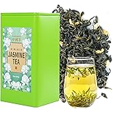 Choteaweis Chinese Jasmine Green Tea Loose Leaf Pure Leaves in Iron Can Green Tea | 100% Natural with No Artificial Additives | 7.05 Ounce (200g)