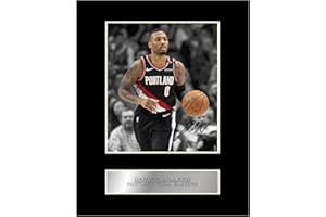 iconic pics Damian Lillard Print Signed Mounted Photo Display #03 Printed Autograph Picture Print