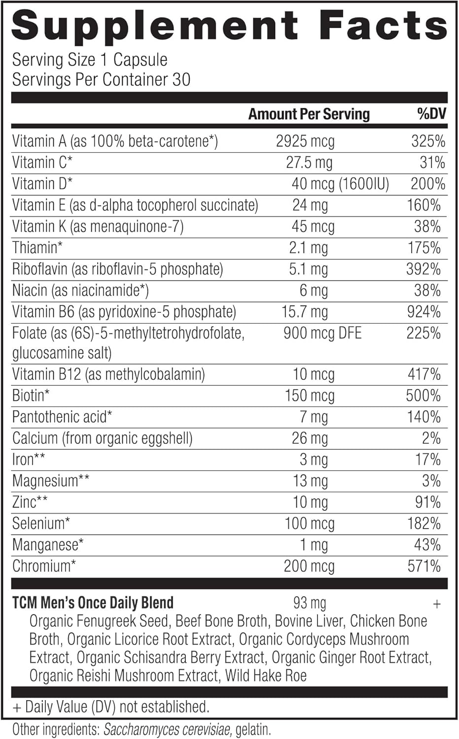 Ancient Multi Men’s Once Daily - Multi Vitamin & Immune Support, Adaptogenic Herbs, Paleo & Keto Friendly, 30 Capsules: Health & Personal Care