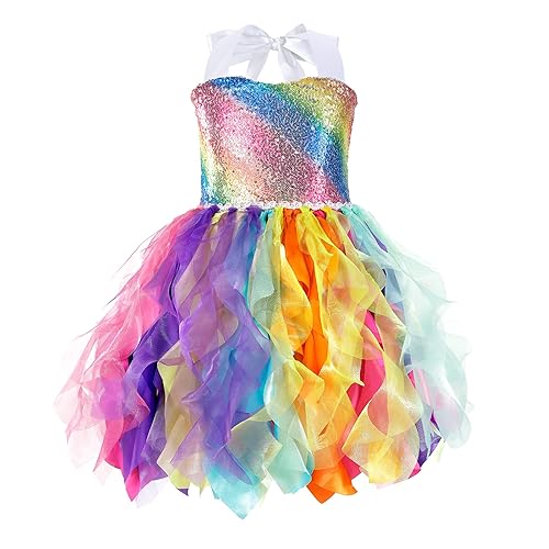 Rainbow Christmas Tutu Dress for Girls Sequin Tulle Fairy Ball Dresses for  Toddler Kid Little Girl Fancy Sparkly Princess Birthday Party Outfit Size  9-10 in Dubai - UAE