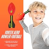 NERF Vortex Aero Howler Foam Football - Long Distance with Hand Grip - Red or view 2