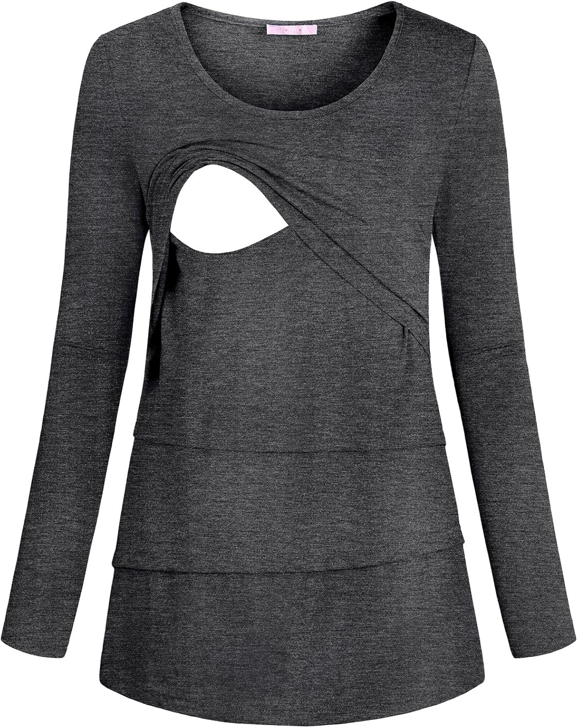 JOYMOM Maternity Long Sleeve Nursing Tops Casual Shirts for Breastfeeding