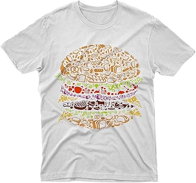 Fm10 T Shirt Burger Hamburger Mc Régime Gift Nourriture