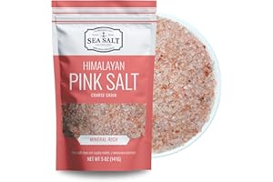 SEA SALT SUPERSTORE Himalayan Pink Salt, Mineral-Rich Coarse for Grinder Refill, Non-Iodized Pink Himalayan Sea Salt for Seasoning and Finishing, 5 oz Bag