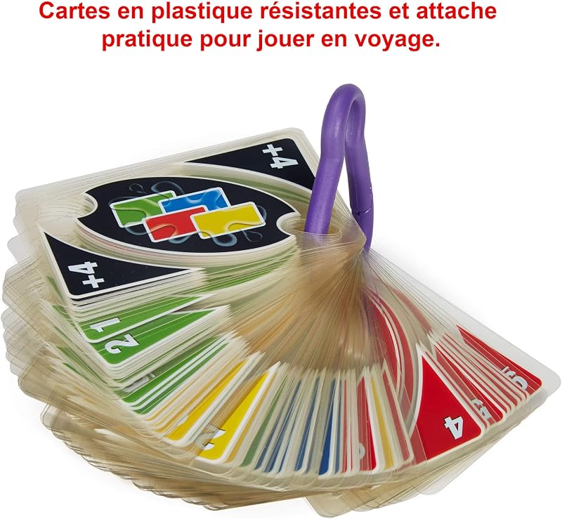 UNO H2O to Go Cartes résistantes à l’Eau 2-10 Joueurs 7+