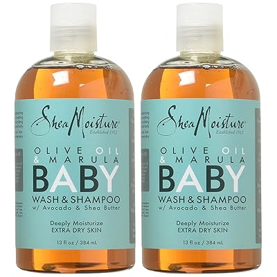 Shea Moisture - Olive &amp; Marula Baby Head-to-Toe Wash &amp; Shampoo with Avocado &amp; Shea Butter - 13 oz. Set of 2