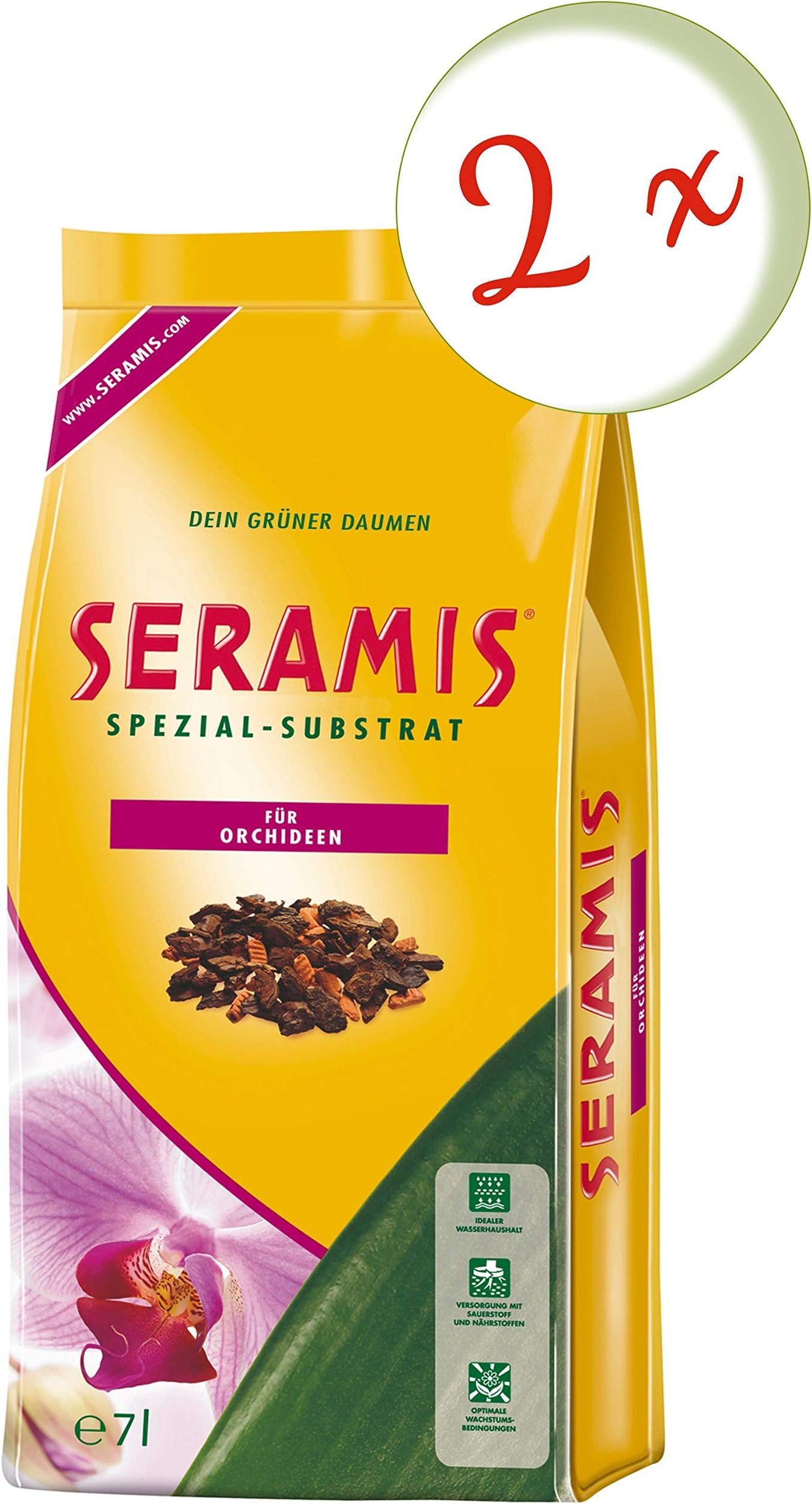 Oleander Hof® Spar Set: 2X Seramis Special Substrate for Orchids, 7 Litre + Free Oleander Yard Flyer