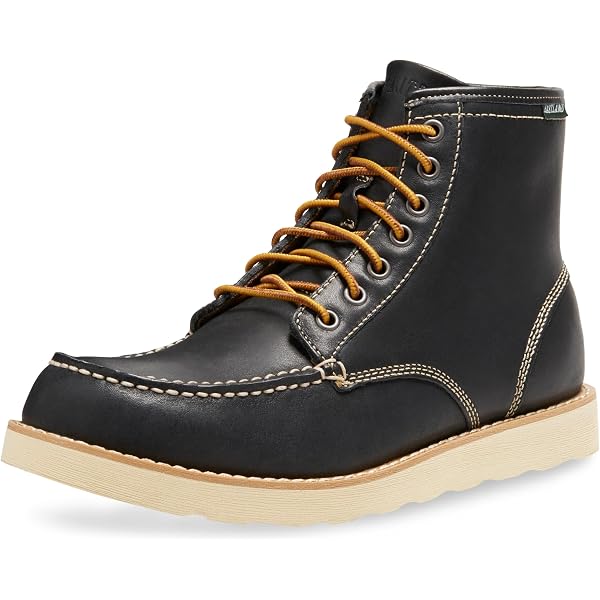 Amazon.com | LABEL Go-to Moc Boot Black/Cloud Cream 7 M | Chukka display picture 3