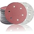 Senmai Tools 20 Pack 9 Inch 6 Hole 120 Grit Hook & Loop Sanding Discs - Aluminum Oxide Sander Disc Grinding Abrasive Sandpape