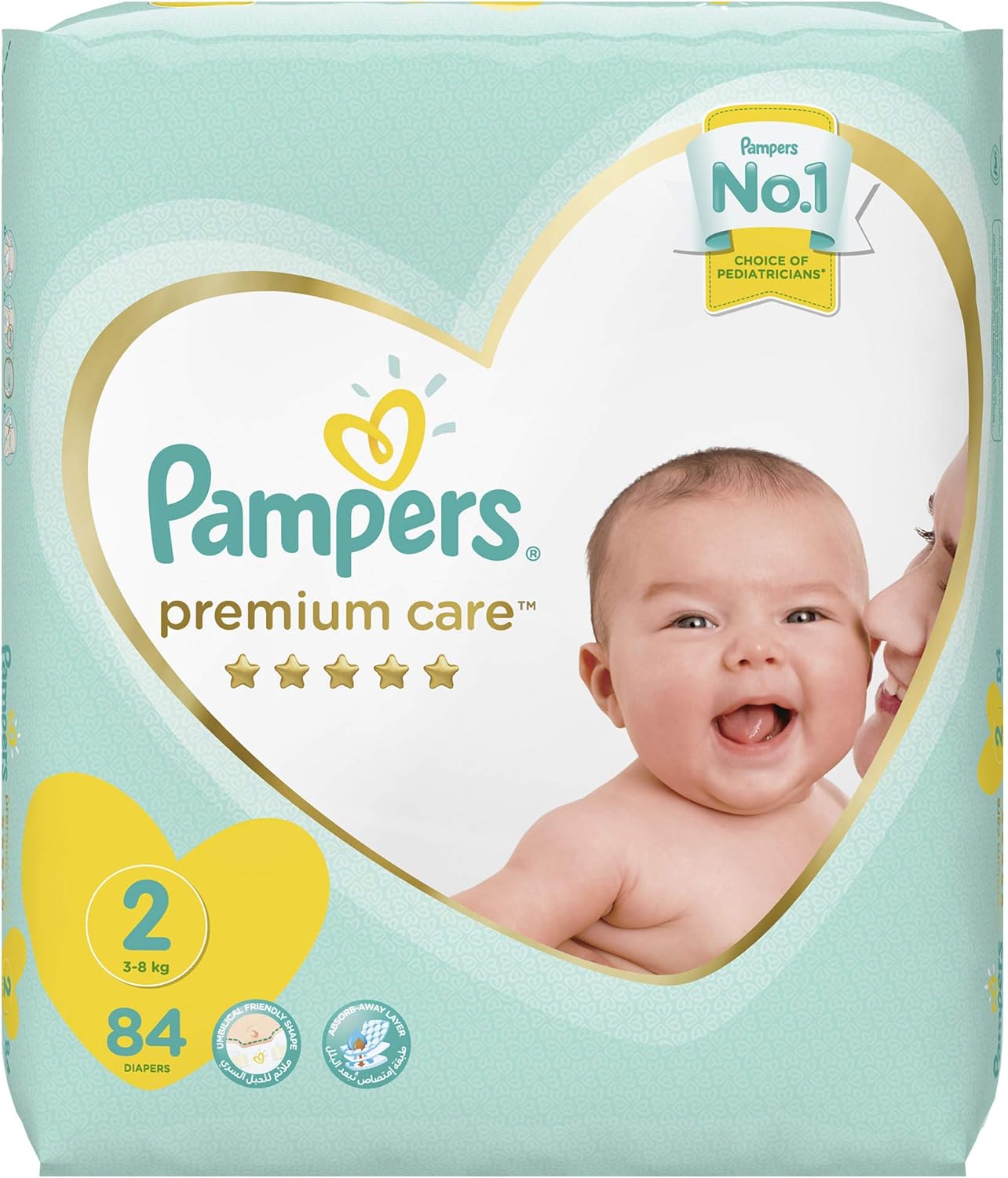 Pampers Premium Care, Size 2, Mini, 3-8 kg, Jumbo Pack, 84 Diapers: Buy