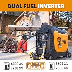Pulsar 4000 Watt Portable Inverter Generator, Dual
