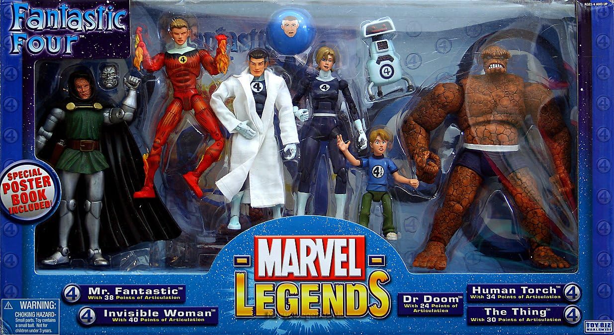 Biz MARVEL LEGENDS FANTASTIC FOUR gift-box with 7 figures PVC 5-17cm Toy