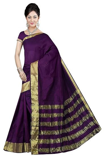 Winza Designer Womens Cotton Saree with Blouse (TD-5001)