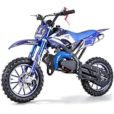 ZEAIMX 50cc Kids Dirt Bike, 2-Stroke Gas Powered Mini Dirt Bike for Kids 8&ndash;14, Off-Road Gas Dirt Bike with Disc Brakes, 2.50-10 Tires, Pull Start