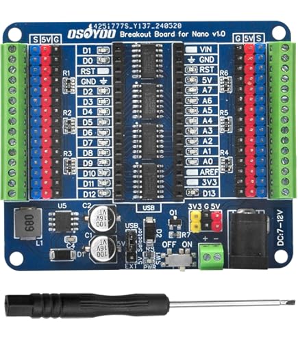 5pcs Nano I/O Expansion Shield For Arduino - Sensor Shield For UNO R3 Nano