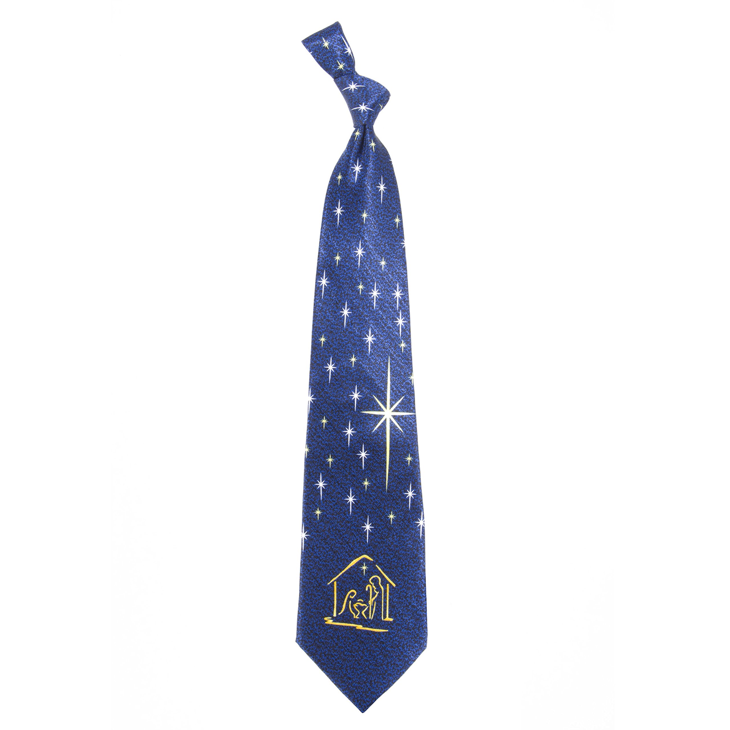 Men's Finely Crafted Christmas Themed Necktie - Nativity