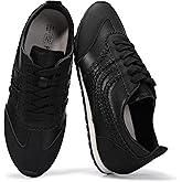 Project Cloud Leather Barefoot Shoes Women – Memory Foam Lace-Up Womens Sneakers – Lightweight & Non Slip Womens Shoes Casual – All-Day Women's Fashion Sneakers for 2026 (Monica)