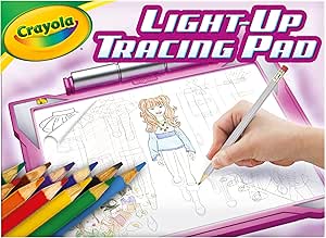 Crayola Light Up Tracing Pad Pink, Easter Gifts for Girls &amp; Boys, Ages 6, 7, 8, 9