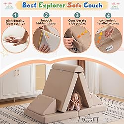 Erigiak 2024 Kids Couch Play Couch Large, Modular