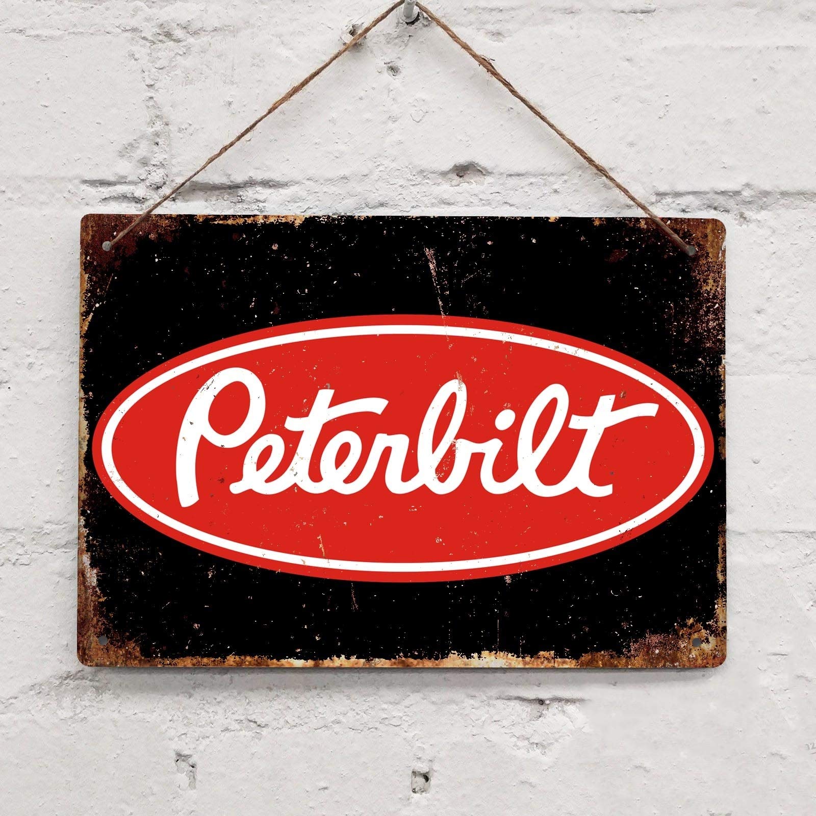BDTS Vintage Peterbilt trucks Tin Sign Metal Decor Metal Tin Sign 8X12 inches