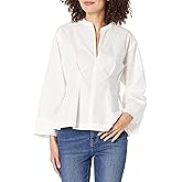 Vince Women's Fitted Band Collar Blouse