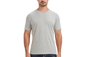 netdraw Men's Ultra-Soft Viscose Bamboo Cotton T-Shirt, Crew Neck Short Sleeve Casual Lounge Dressy Undershirt Tee